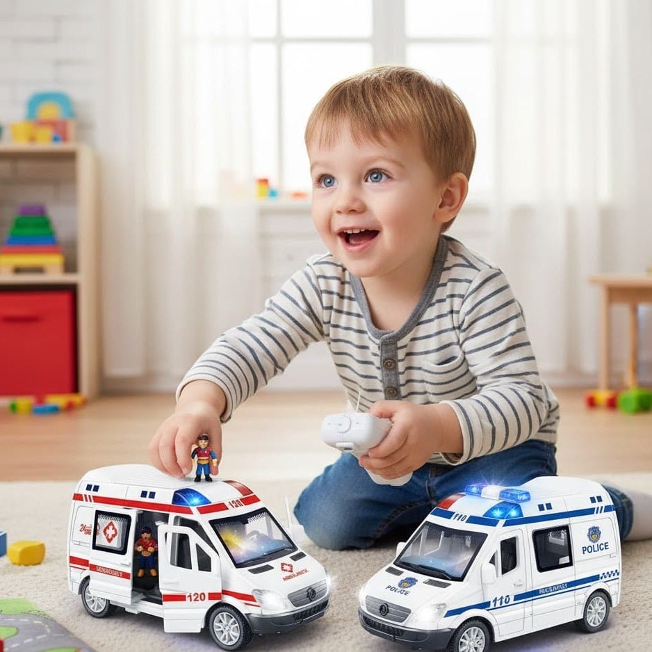 CITYRESCUE – 1:32 Diecast Emergency Vehicle Set with Sound & Light Effects