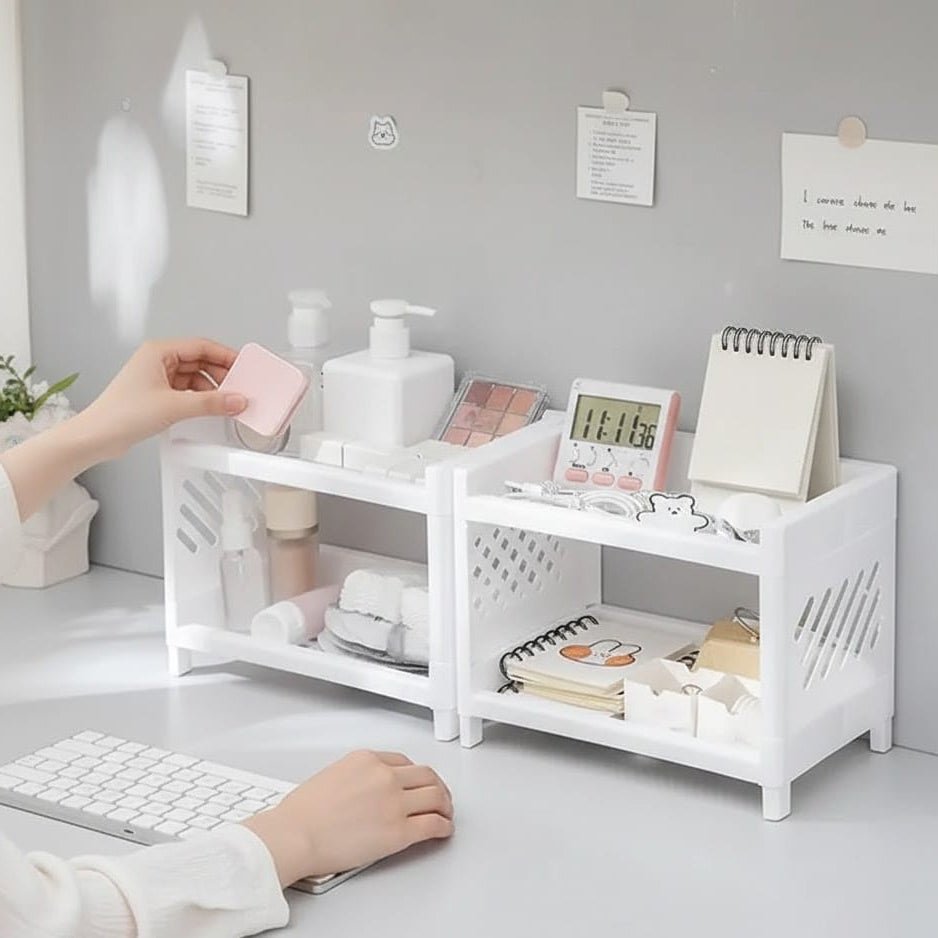 DUALSPACE – Two-Tier Shelf for Modern Home & Office Organization