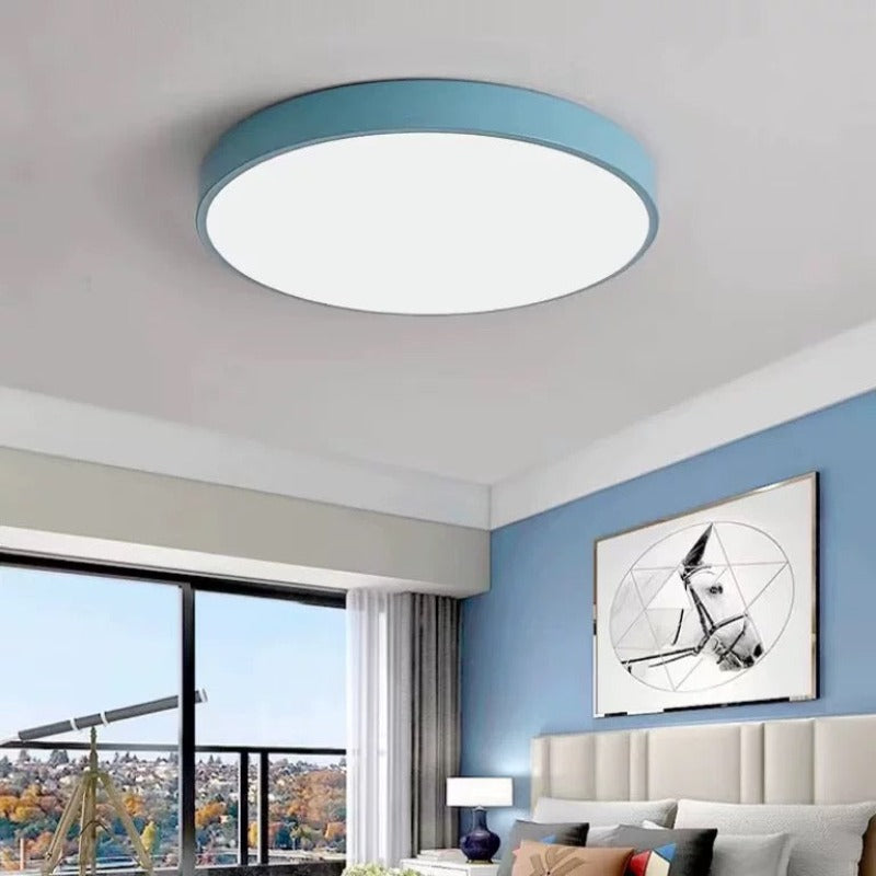 Variant image for Modern LED Ceiling Light Fixture in Soft Pink and Gray - Energy-Efficient Warm White Illumination-7