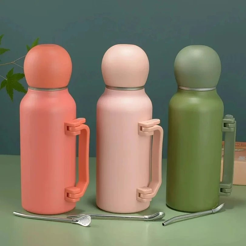 1.2L Large Capacity Stainless Steel Thermos Portable Vacuum Flask Outdoors Insulated Tumbler With Handle Keep Cold Water Bottle 1