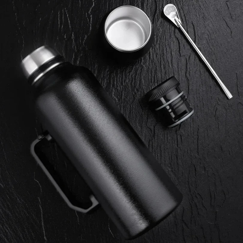 1.2L Large Capacity Stainless Steel Thermos Portable Vacuum Flask Outdoors Insulated Tumbler With Handle Keep Cold Water Bottle 6