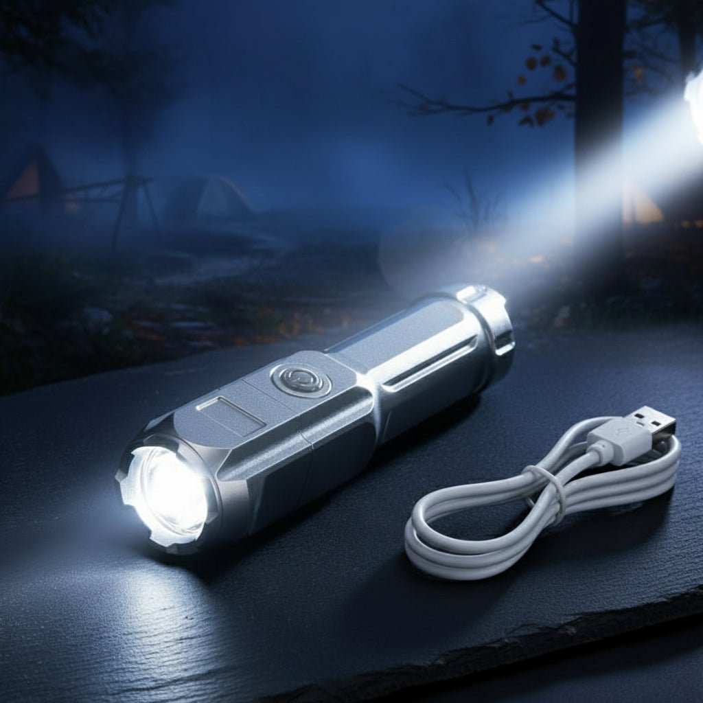 100000 Lumens Rechargeable LED Flashlight - Brightest Waterproof Zoom Light 0