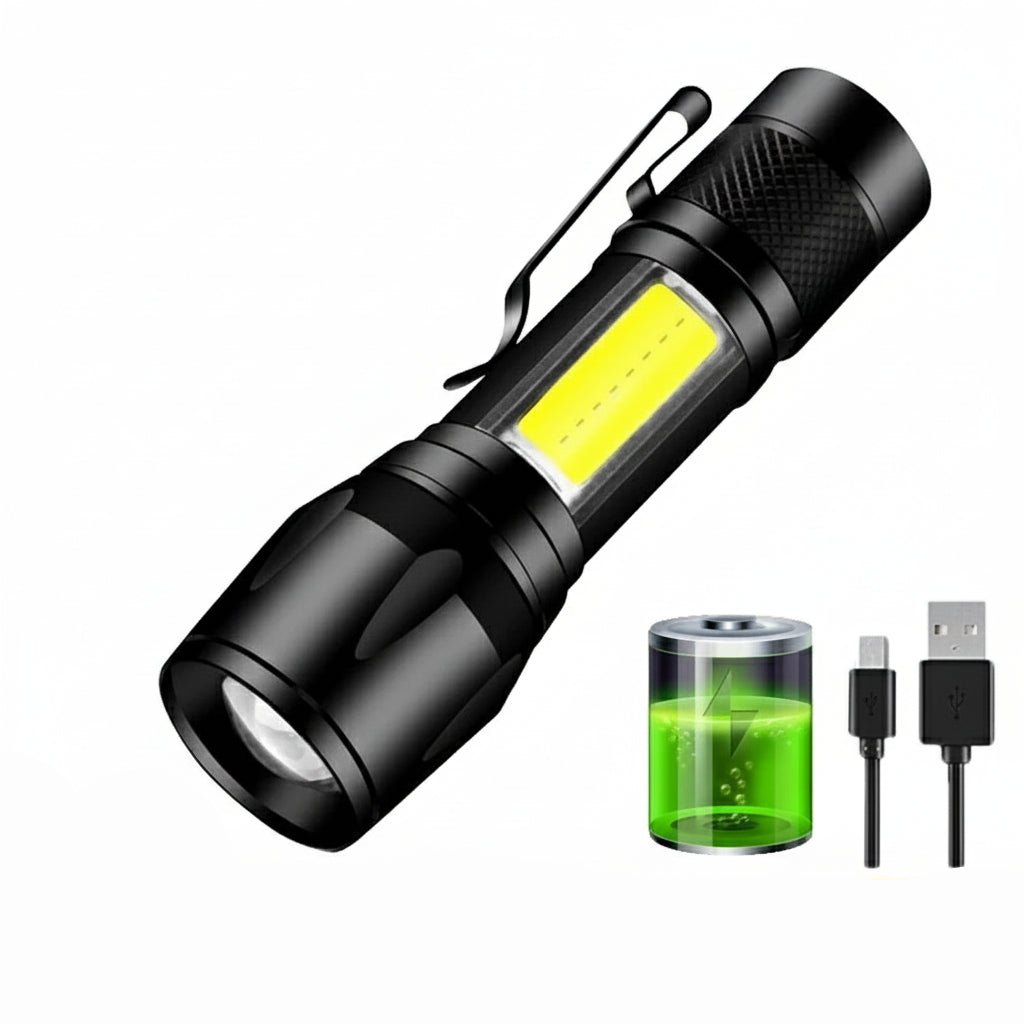 100000 Lumens Rechargeable LED Flashlight - Brightest Waterproof Zoom Light 6