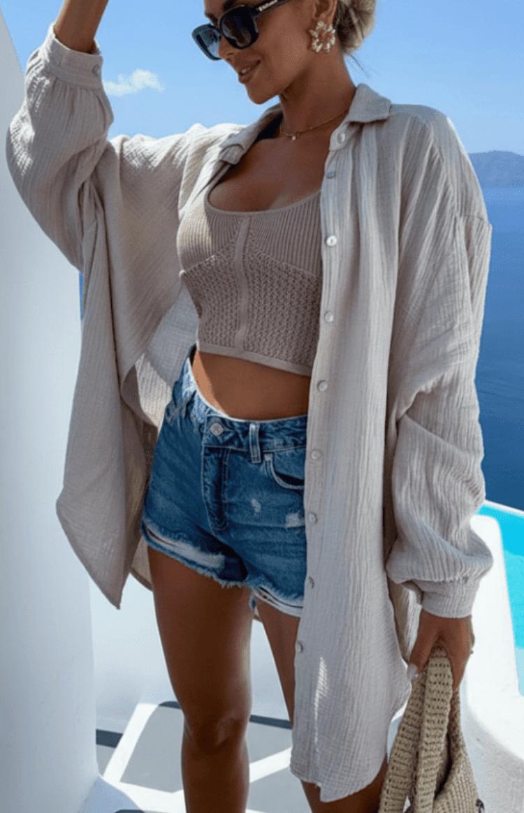 LYRIELLE – Elegant Beaded Casual Shirt