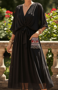 CHIFFONÉA – Elegant lightweight chiffon midi dress for women