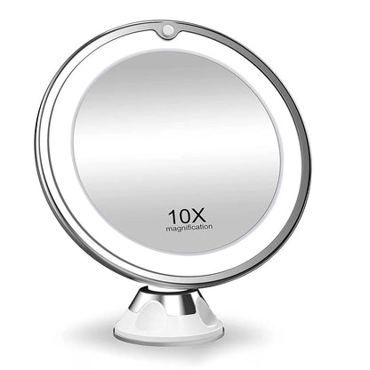10x Magnifying LED Makeup Mirror with Adjustable Lighting for Precision Beauty 2