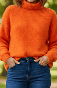 LOUNARIA – Women’s Soft Turtleneck Knit Sweater, Cozy High Neck Fit