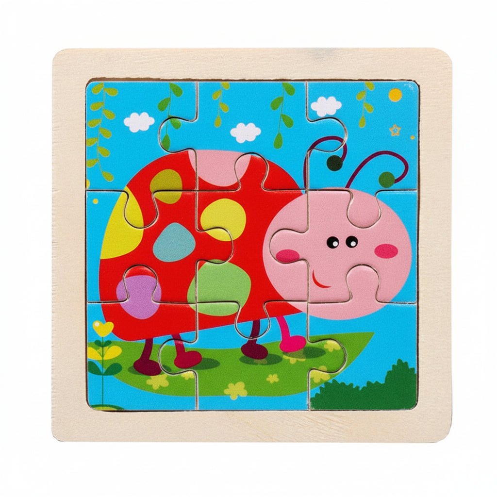 11cm/4.33in Kids Wooden Jigsaw Puzzle Games Cartoon Animal Vehicle Pattern Children Montessori Educational Toys 21
