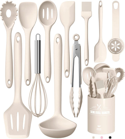 12-Piece Silicone Kitchen Utensil Set - Heat-Resistant Spatula, Ladle & More 0