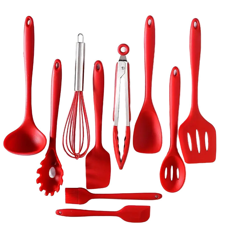12-Piece Silicone Kitchen Utensil Set - Heat-Resistant Spatula, Ladle & More 2