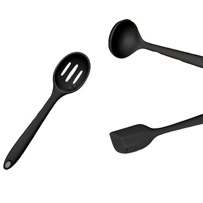 12-Piece Silicone Kitchen Utensil Set - Heat-Resistant Spatula, Ladle & More 4