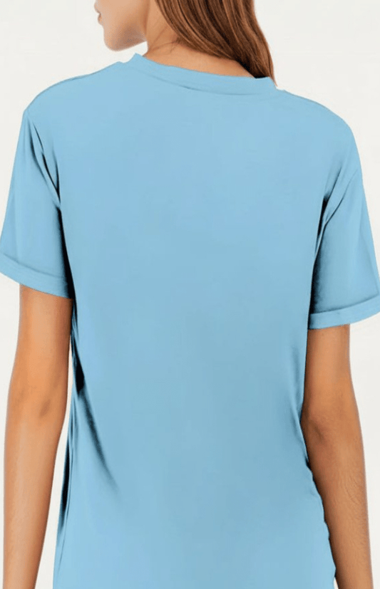 ZORELLA – Dandelion Print Crew Neck T-Shirt in Soft Cotton