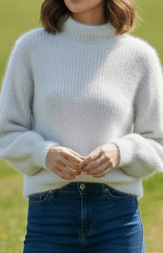 LOUNARIA – Women’s Soft Turtleneck Knit Sweater, Cozy High Neck Fit