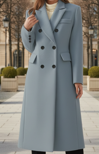 MONTÉRA – Women’s Long Wool Coat for Sophisticated Winter Styling