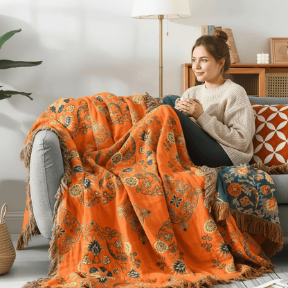 MARIGOLD – Reversible Throw Blanket for Cozy Home Comfort