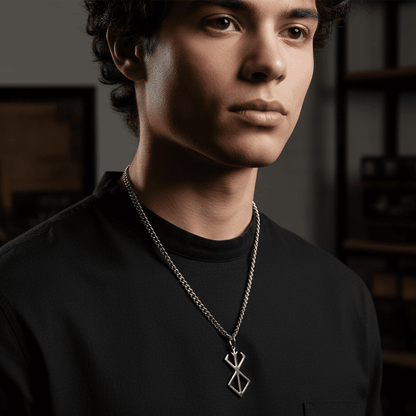 BERSERKER RUNE – Stainless Steel Necklace of Strength & Protection