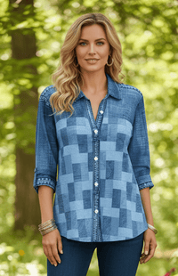 ARLINA – Versatile Check Pattern Top