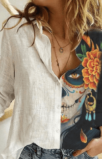 VIRELLE – Relaxed Fit Floral Blouse