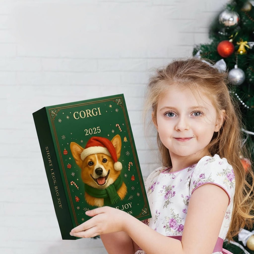 2025 Advent Calendar - 2D Acrylic Puppy Design Christmas Countdown with 24 Collectible Figures 1