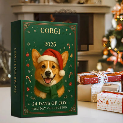 2025 Advent Calendar - 2D Acrylic Puppy Design Christmas Countdown with 24 Collectible Figures 3