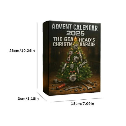 2025 Advent Calendar 24 Days Mini Auto Parts And Tools Countdown Calendar Festive Ornament For Car Enthusiasts Workshop Men 5