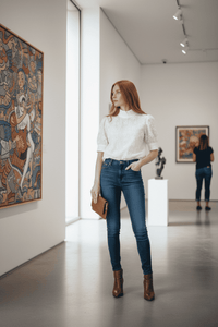 ISOLDE – Classic Embroidered Hip-Length Top