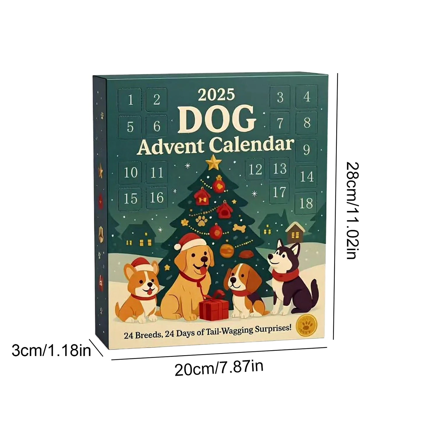 24-Day Dog Lovers Advent Calendar with 24 Ornaments for Holiday Decor 4