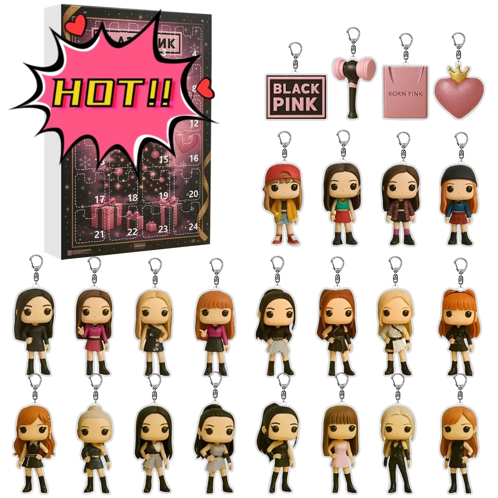 24 Day Advent Calendar with Collectible Dolls - Christmas Countdown Fun 0