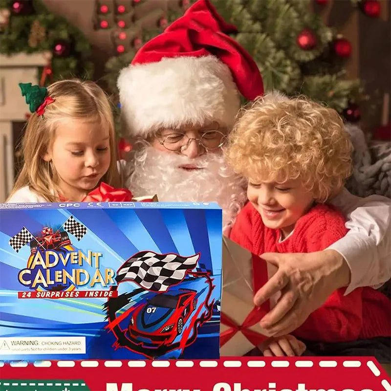24 dias calendário do advento de natal liga regenerativa carro de corrida brinquedos calendário de contagem regressiva veículos de corrida digitais presente de natal crianças 4