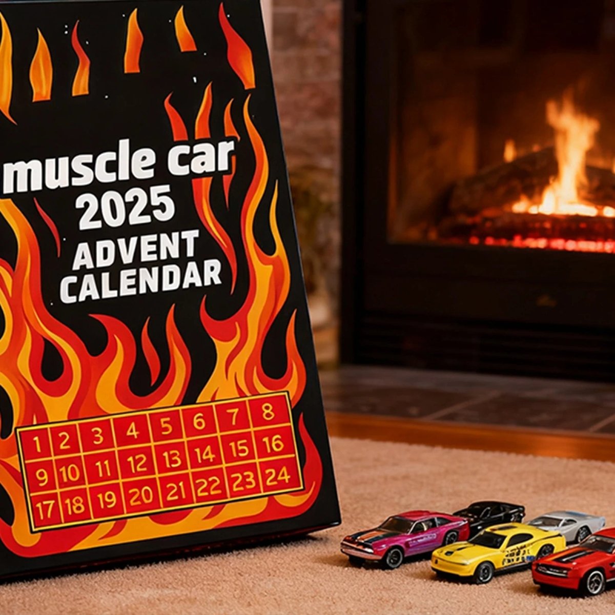 2D Advent Calendar 2025 24 Types of Cars Xmas Countdown Calendar Advent Countdown Calendar for Kids Collectors Christmas Gift 4