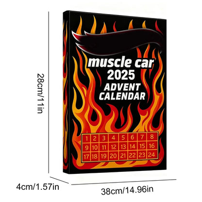 2D Advent Calendar 2025 24 Types of Cars Xmas Countdown Calendar Advent Countdown Calendar for Kids Collectors Christmas Gift 6
