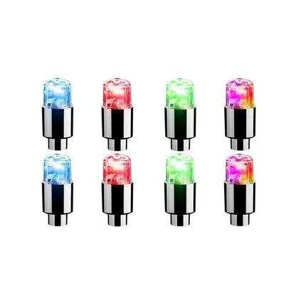 2/10Pcs Colorful LED Wheel Valve Lights Motorcycle Car Wheel Tire Valve Caps Universal Dustproof Bicycle Valve Cover 14