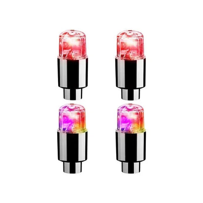 2/10Pcs Colorful LED Wheel Valve Lights Motorcycle Car Wheel Tire Valve Caps Universal Dustproof Bicycle Valve Cover 15