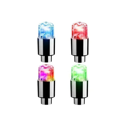 2/10Pcs Colorful LED Wheel Valve Lights Motorcycle Car Wheel Tire Valve Caps Universal Dustproof Bicycle Valve Cover 19