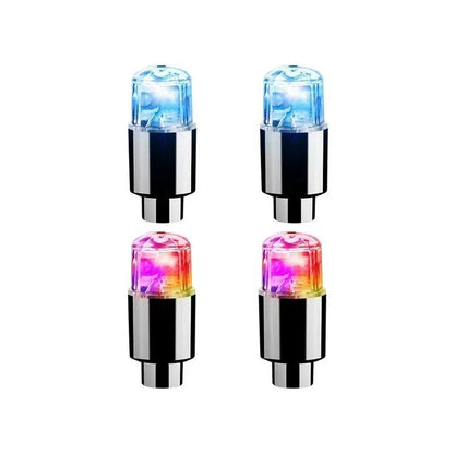 2/10Pcs Colorful LED Wheel Valve Lights Motorcycle Car Wheel Tire Valve Caps Universal Dustproof Bicycle Valve Cover 24