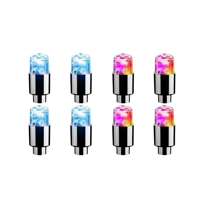 2/10Pcs Colorful LED Wheel Valve Lights Motorcycle Car Wheel Tire Valve Caps Universal Dustproof Bicycle Valve Cover 26