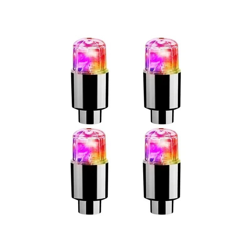 2/10Pcs Colorful LED Wheel Valve Lights Motorcycle Car Wheel Tire Valve Caps Universal Dustproof Bicycle Valve Cover 27