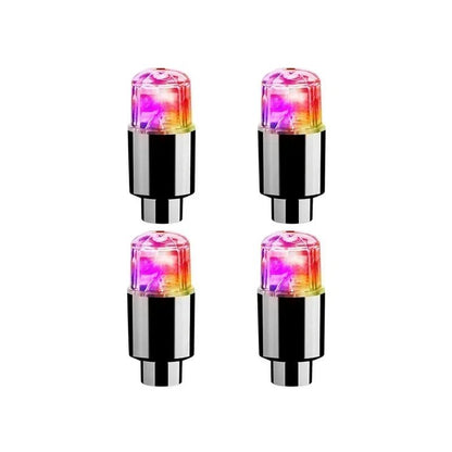 2/10Pcs Colorful LED Wheel Valve Lights Motorcycle Car Wheel Tire Valve Caps Universal Dustproof Bicycle Valve Cover 27
