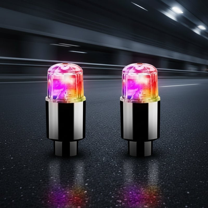 2/10Pcs Colorful LED Wheel Valve Lights Motorcycle Car Wheel Tire Valve Caps Universal Dustproof Bicycle Valve Cover 30