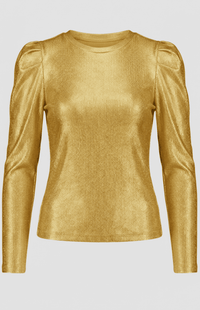 SHIMMERIA – Elegant Sparkling Evening Top with Dramatic Sleeves