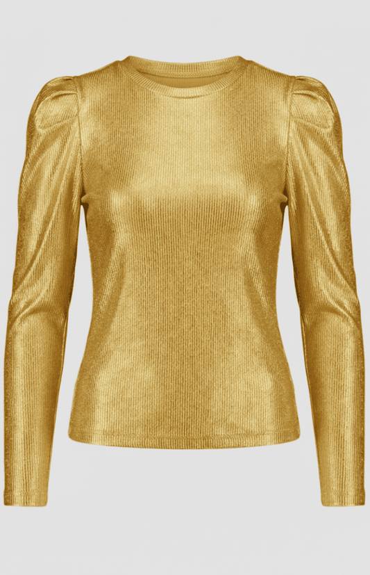 SHIMMERIA – Elegant Sparkling Evening Top with Dramatic Sleeves