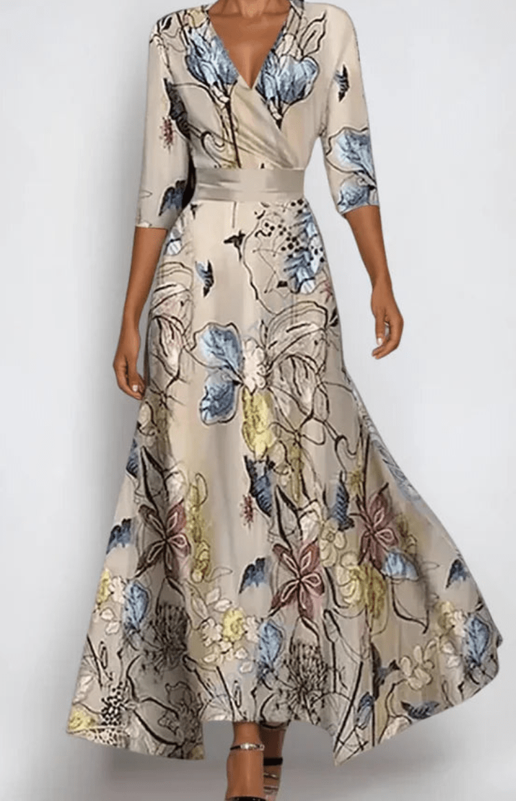 VOGUEFLORA – Elegant Floral Summer Dress for Women Timeless Style and Comfort