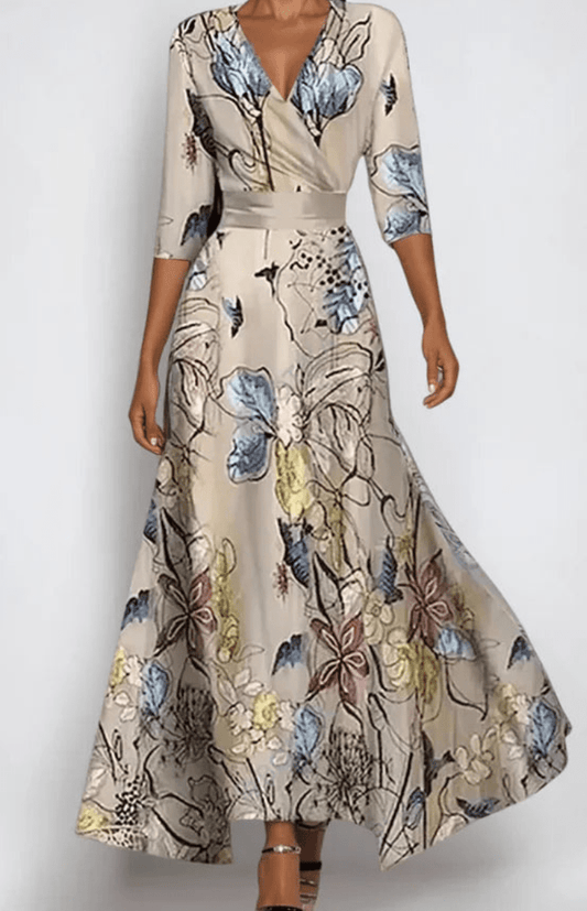 VOGUEFLORA – Elegant Floral Summer Dress for Women Timeless Style and Comfort
