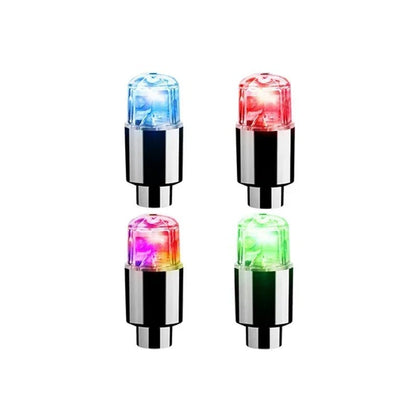 2/8pcs Valve Cap LED Lights Universal Car Motorcycle Bicycle Tire Hub Motion Sensor Glowing Bulbs Cycling Lamp Accessories 12