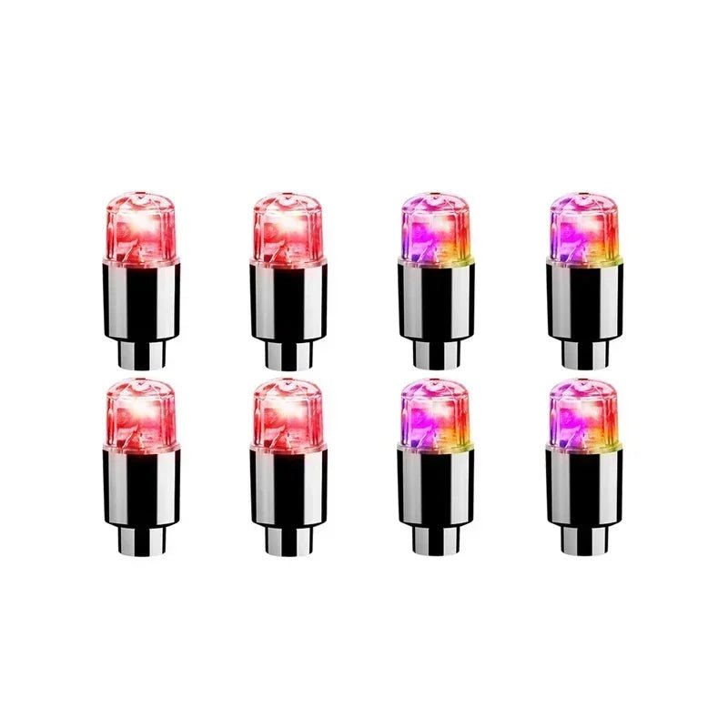 2/8pcs Valve Cap LED Lights Universal Car Motorcycle Bicycle Tire Hub Motion Sensor Glowing Bulbs Cycling Lamp Accessories 16