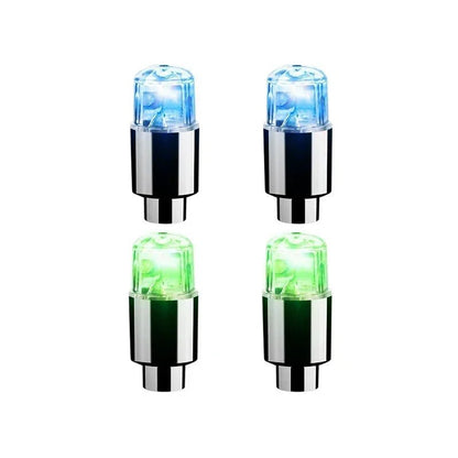 2/8pcs Valve Cap LED Lights Universal Car Motorcycle Bicycle Tire Hub Motion Sensor Glowing Bulbs Cycling Lamp Accessories 18