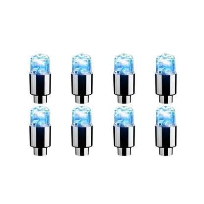 2/8pcs Valve Cap LED Lights Universal Car Motorcycle Bicycle Tire Hub Motion Sensor Glowing Bulbs Cycling Lamp Accessories 23