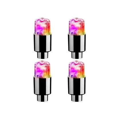 2/8pcs Valve Cap LED Lights Universal Car Motorcycle Bicycle Tire Hub Motion Sensor Glowing Bulbs Cycling Lamp Accessories 27