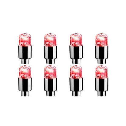 2/8pcs Valve Cap LED Lights Universal Car Motorcycle Bicycle Tire Hub Motion Sensor Glowing Bulbs Cycling Lamp Accessories 30