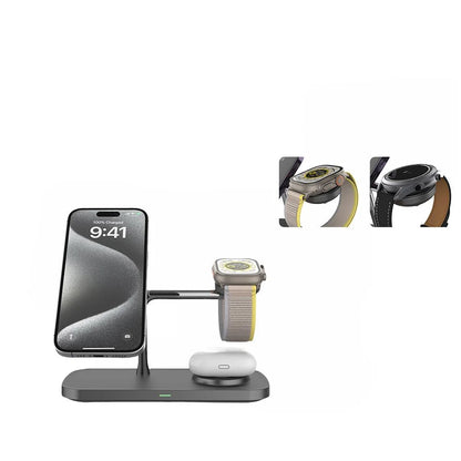 3-in-1 Wireless Charger Stand for iPhone, Apple Watch & AirPods - Fast Charging Magsafe Compatible 11